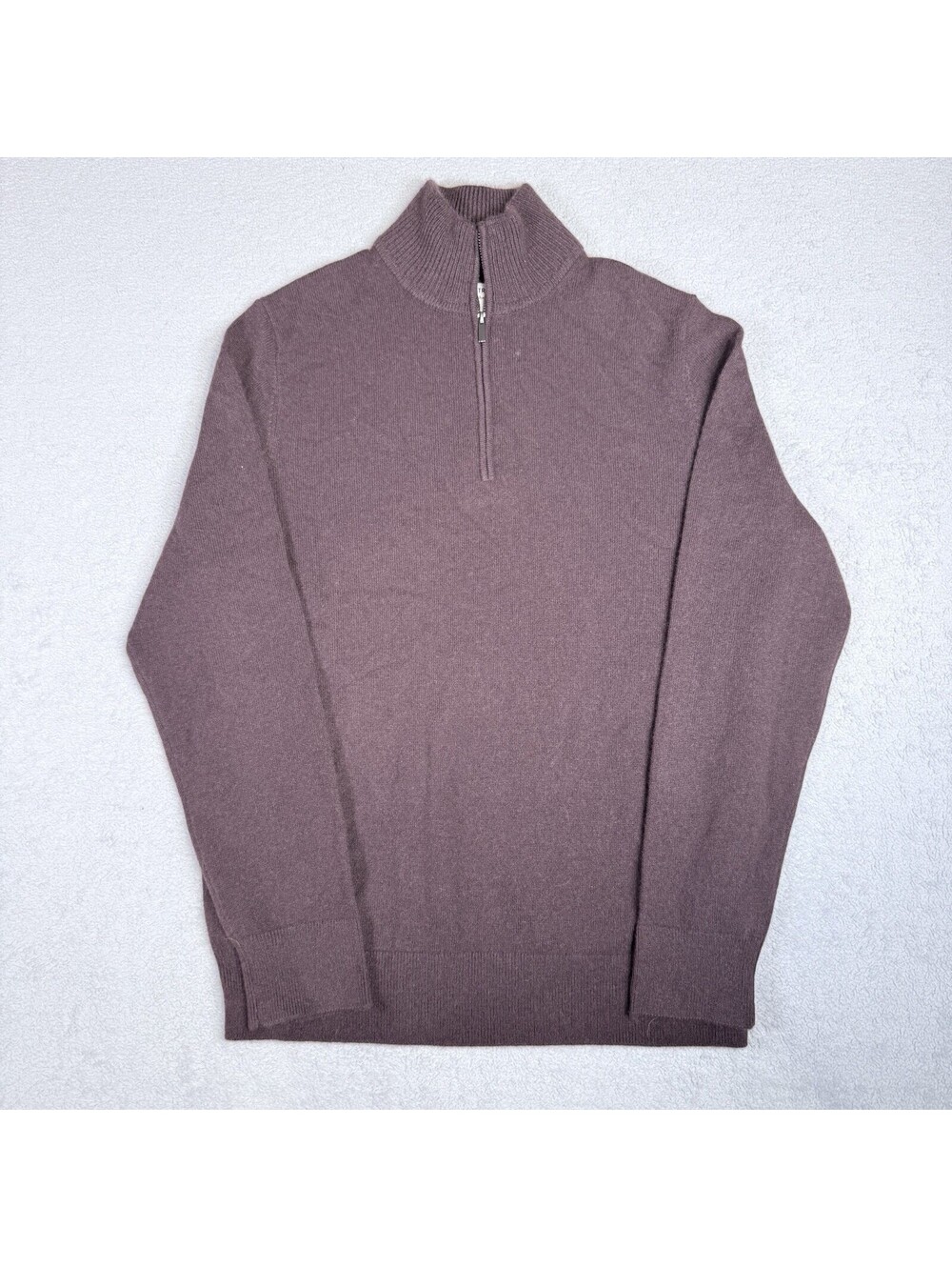 Nordstrom Sweater Mens S.  100% Cashmere 1/4 Zip Mock Neck Relaxed Classic